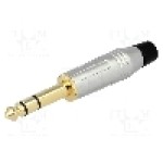Conector jack, Jack 6,3mm, 3 contacte, tata, AMPHENOL - ACPS-GN-AU