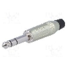 Conector jack, Jack 6,3mm, 3 contacte, tata, AMPHENOL - ACPS-GN