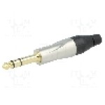 Conector jack, Jack 6,3mm, 3 contacte, tata, AMPHENOL - TS3P-AU