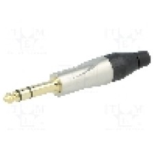 Conector jack, Jack 6,3mm, 3 contacte, tata, AMPHENOL - TS3P-AU