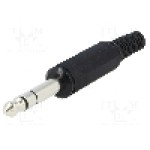 Conector jack, Jack 6,3mm, 3 contacte, tata, LUMBERG - KLS 3 SCHWARZ