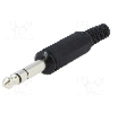 Conector jack, Jack 6,3mm, 3 contacte, tata, LUMBERG - KLS 3 SCHWARZ