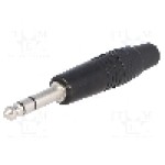 Conector jack, Jack 6,3mm, 3 contacte, tata, NEUTRIK - NP3C-BAG