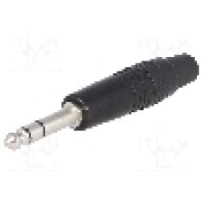 Conector jack, Jack 6,3mm, 3 contacte, tata, NEUTRIK - NP3C-BAG