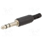 Conector jack, Jack 6,3mm, 3 contacte, tata, NINIGI - JC-015