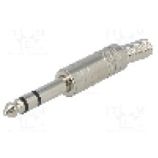 Conector jack, Jack 6,3mm, 3 contacte, tata, {{Producator}} - 
