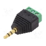 Conector jack, {{Tip conector}}, 3 contacte, {{Subtip conector}}, {{Producator}} - JACK3.5S-M-TB