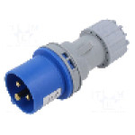 Conector alimentare AC, IEC 60309, IP44, 16A, 0,23kV, 3 pini, TAIZHOU BAOLUDA ELECTRIC - QX-248