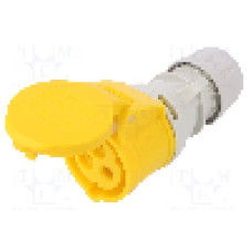 Conector alimentare AC, IEC 60309, IP44, 16A, 110V AC, 3 pini, PCE - 213-4