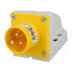 Conector alimentare AC, IEC 60309, IP44, 16A, 110V AC, 3 pini, PCE - 513-4