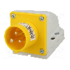 Conector alimentare AC, IEC 60309, IP44, 16A, 110V AC, 3 pini, PCE - 513-4