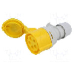 Conector alimentare AC, IEC 60309, IP44, 16A, 110V AC, 5 pini, PCE - 215-4