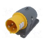Conector alimentare AC, IEC 60309, IP44, 16A, 130V, 130V AC, 3 pini, AMPHENOL - 2CMA193289R1000