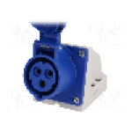 Conector alimentare AC, IEC 60309, IP44, 16A, 230V AC, 3 pini, PCE - 113-6K