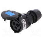 Conector alimentare AC, IEC 60309, IP44, 16A, 230V AC, 3 pini, PCE - 213-6X