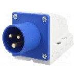 Conector alimentare AC, IEC 60309, IP44, 16A, 230V AC, 3 pini, PCE - 513-6