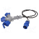 Conector alimentare AC, IEC 60309, IP44, 16A, 230V AC, 3 pini, PCE - 9432002