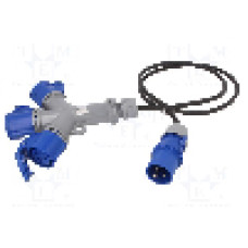 Conector alimentare AC, IEC 60309, IP44, 16A, 230V AC, 3 pini, PCE - 9432002