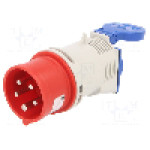 Conector alimentare AC, IEC 60309, IP44, 16A, 230V AC, 5 pini, PCE - 9433020
