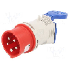 Conector alimentare AC, IEC 60309, IP44, 16A, 230V AC, 5 pini, PCE - 9433020