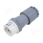 Conector alimentare AC, IEC 60309, IP44, 16A, 24/42V DC, 3 pini, PCE - 083-10V