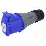 Conector alimentare AC, IEC 60309, IP44, 16A, 250V AC, 3 pini, AMPHENOL - 2CMA102003R1000