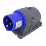 Conector alimentare AC, IEC 60309, IP44, 16A, 250V AC, 3 pini, AMPHENOL - 2CMA193290R1000