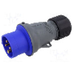 Conector alimentare AC, IEC 60309, IP44, 16A, 250V AC, 4 pini, AMPHENOL - 2CMA101958R1000