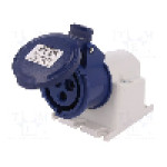 Conector alimentare AC, IEC 60309, IP44, 16A, 380/415V AC, 3 pini, Famatel - 23297