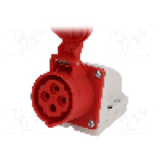 Conector alimentare AC, IEC 60309, IP44, 16A, 400V AC, 4 pini, PCE - 114-6K