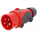 Conector alimentare AC, IEC 60309, IP44, 16A, 400V AC, 5 pini, PCE - 0153-6