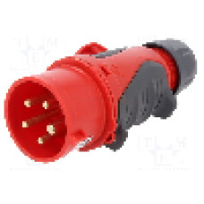 Conector alimentare AC, IEC 60309, IP44, 16A, 400V AC, 5 pini, PCE - 0153-6