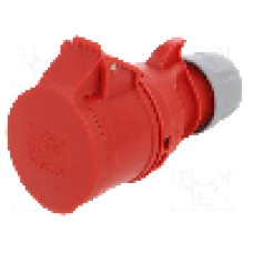 Conector alimentare AC, IEC 60309, IP44, 16A, 400V AC, 5 pini, PCE - 215-6