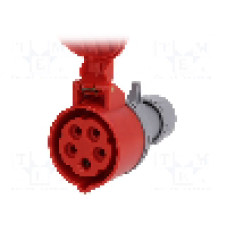 Conector alimentare AC, IEC 60309, IP44, 16A, 400V AC, 5 pini, PCE - 215-6TT
