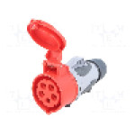 Conector alimentare AC, IEC 60309, IP44, 16A, 400V AC, 5 pini, PCE - 2153-6TT