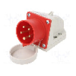 Conector alimentare AC, IEC 60309, IP44, 16A, 400V AC, 5 pini, PCE - 515-6T
