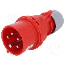 Conector alimentare AC, IEC 60309, IP44, 16A, 400V AC, 5 pini, PCE - 7015-6