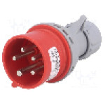 Conector alimentare AC, IEC 60309, IP44, 16A, 400V AC, 5 pini, PCE - 7015-6TT