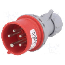Conector alimentare AC, IEC 60309, IP44, 16A, 400V AC, 5 pini, PCE - 7015-6TT