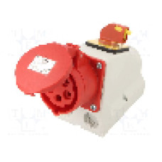 Conector alimentare AC, IEC 60309, IP44, 16A, 400V AC, 5 pini, PCE - 915-6W