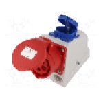 Conector alimentare AC, IEC 60309, IP44, 16A, 400V AC, 5 pini, PCE - 9215-6