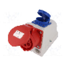 Conector alimentare AC, IEC 60309, IP44, 16A, 400V AC, 5 pini, PCE - 9215-6