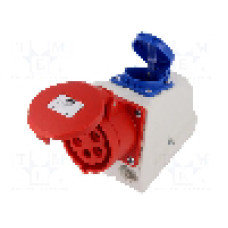 Conector alimentare AC, IEC 60309, IP44, 16A, 400V AC, 5 pini, PCE - 9215-6F.