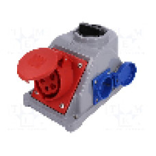 Conector alimentare AC, IEC 60309, IP44, 16A, 400V AC, 5 pini, PCE - 96061542W