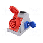 Conector alimentare AC, IEC 60309, IP44, 16A, 400V AC, 5 pini, PCE - 960615511 (SCHUKO)