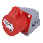 Conector alimentare AC, IEC 60309, IP44, 16A, 400V AC, 7 pini, PCE - 117-6V