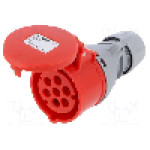 Conector alimentare AC, IEC 60309, IP44, 16A, 400V AC, 7 pini, PCE - 217-6V