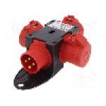 Conector alimentare AC, IEC 60309, IP44, 16A, 400V AC, {{Numarul de pini}} pini, PCE - 9430006W