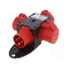 Conector alimentare AC, IEC 60309, IP44, 16A, 400V AC, {{Numarul de pini}} pini, PCE - 9430006W