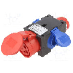 Conector alimentare AC, IEC 60309, IP44, 16A, 400V AC, {{Numarul de pini}} pini, PCE - 9430452W